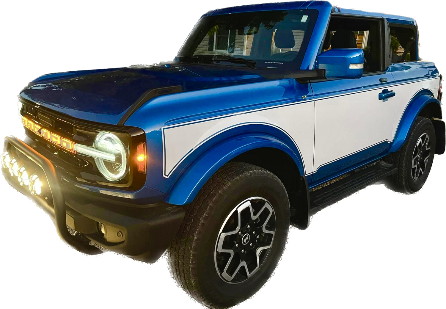 2021-up Ford Bronco Two Tone Center Body Graphics