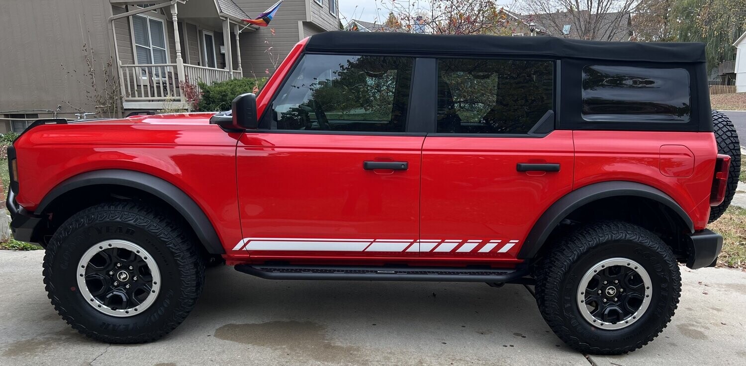 2021-up Ford Bronco Rocker Stripe Side Graphics Kit #3