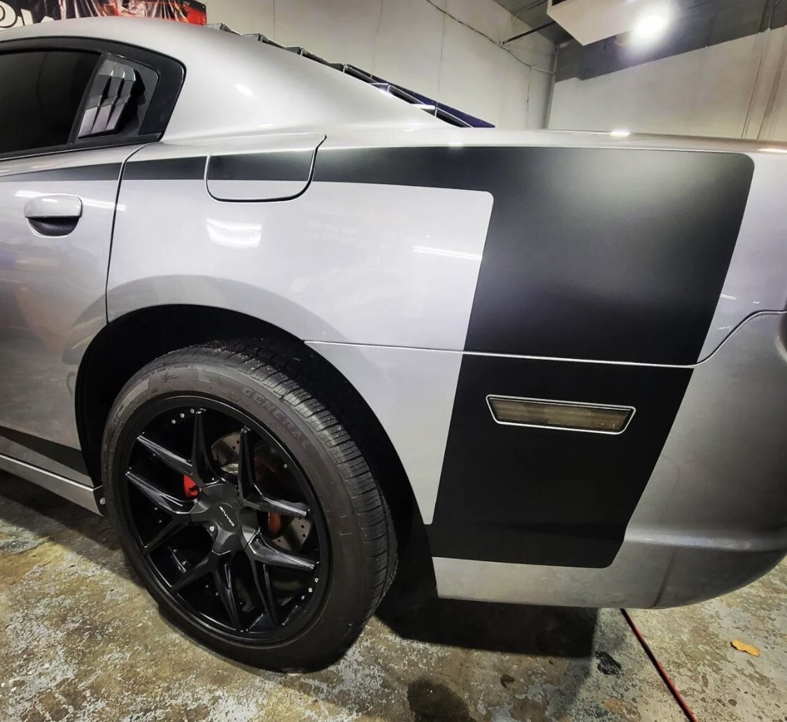 2011 - 2014 Dodge Charger 70 Super Bee Hockey Style Quarter Panel Stripe Kit
