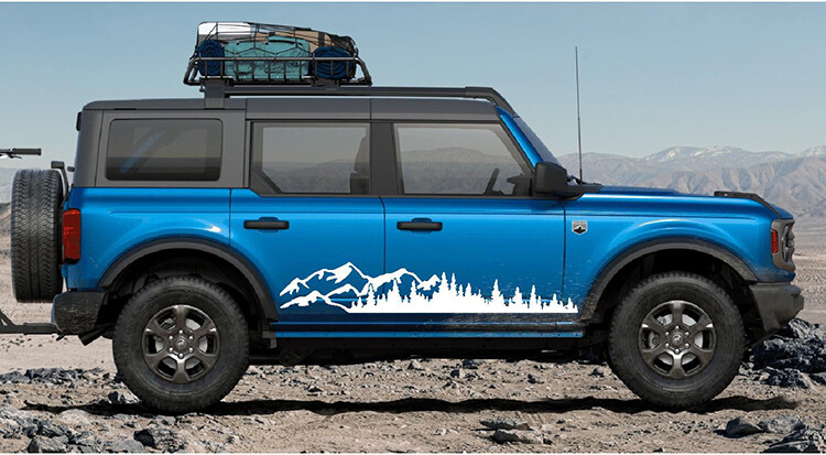 2021-up Ford Bronco Lower Body Mountain/Forest Graphics Kit