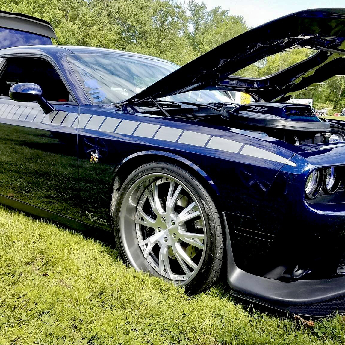 2008 - Up Dodge Challenger AAR Style Full Upper Strobe Stripes