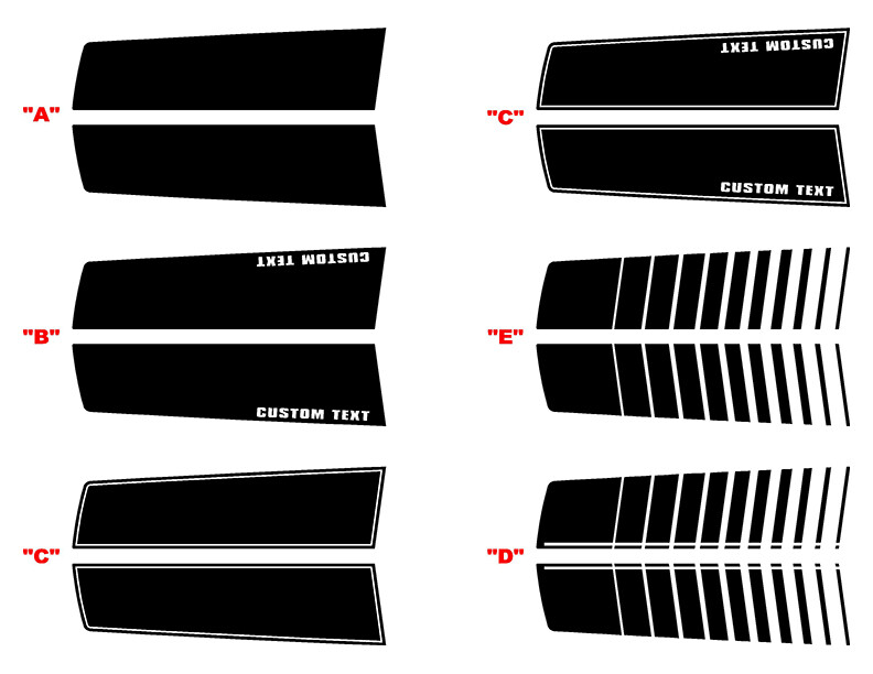 2019-UP Ford Ranger Outer Hood Graphics