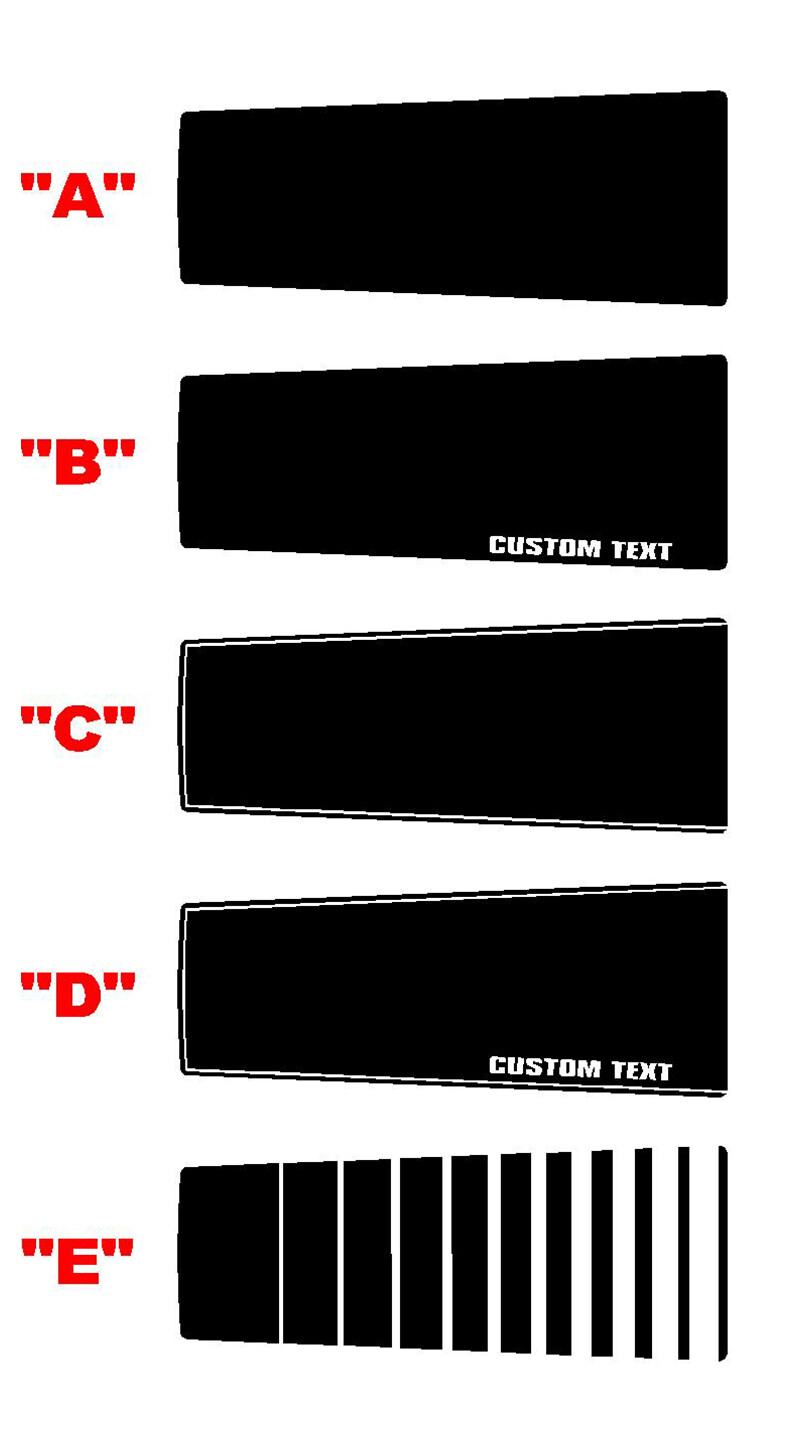 2019-UP Ford Ranger Center Hood Blackout Decal
