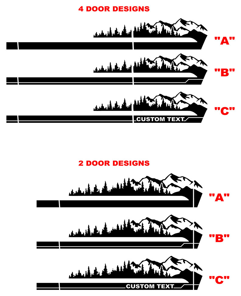 Wildtrak Inspired Mountains Side Graphics Kit