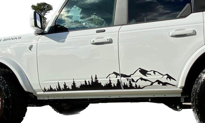 2021-up Ford Bronco Lower Body Mountain/Forest Graphics Kit