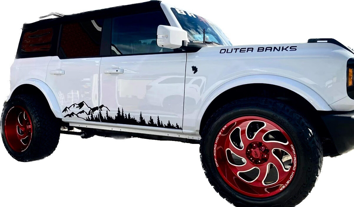 2021-up Ford Bronco Lower Body Mountain/Forest Graphics Kit