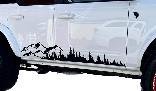 2021-up Ford Bronco Lower Body Mountain/Forest Graphics Kit