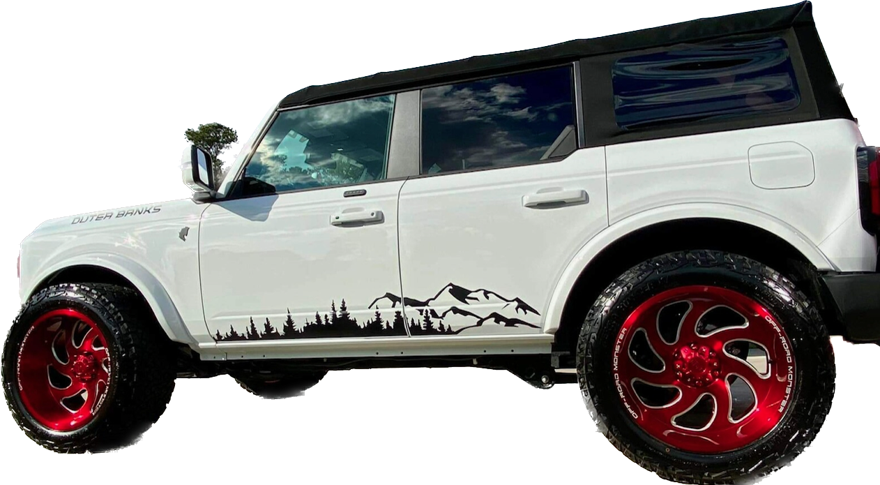 2021-up Ford Bronco Lower Body Mountain/Forest Graphics Kit