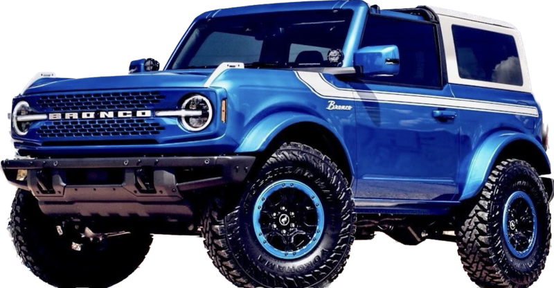 2021-up Ford Bronco Retro Special Decor Style Side/Hood Graphics Kit (Centered on Body Line)