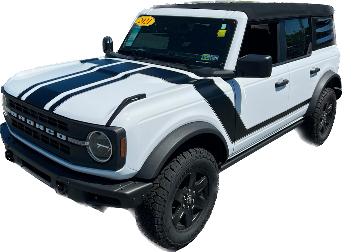 2021-up Ford Bronco Retro 70 Boss Mustang Style Full Graphics Kit