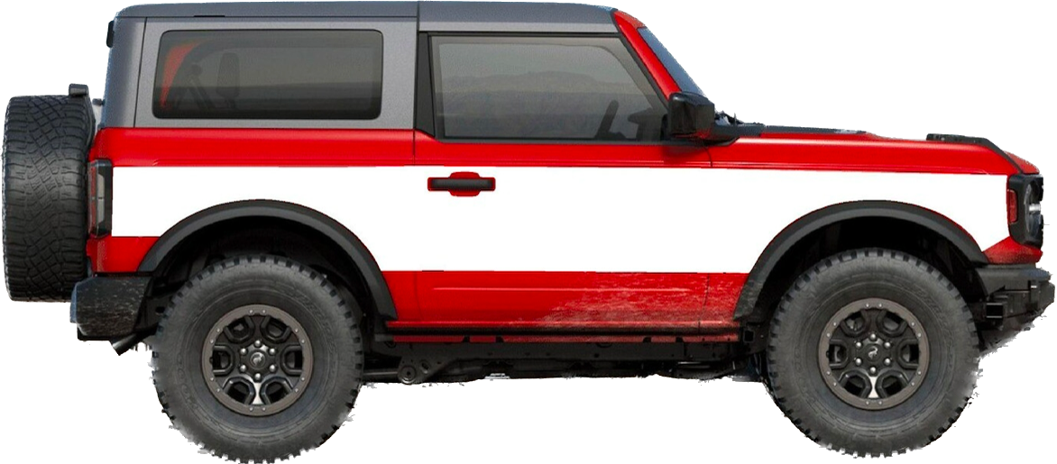 2021-up Ford Bronco Two Tone Wrap Style Body Graphics