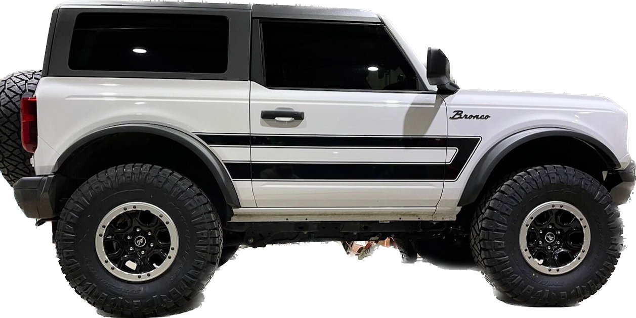 2021-up Ford Bronco Retro Explorer Style Side Graphics Kit