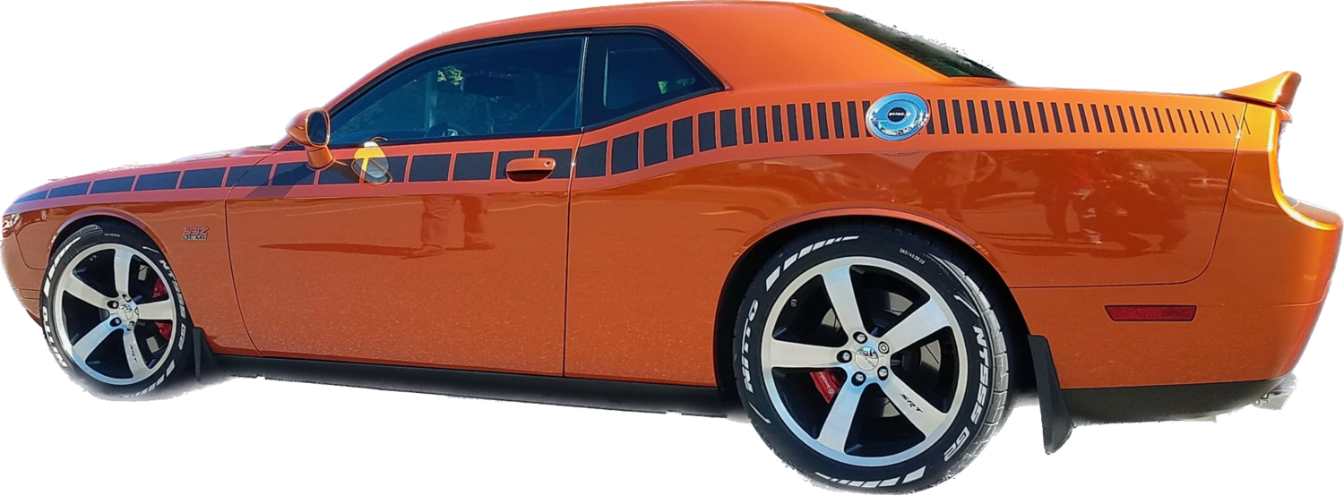 2008 - Up Dodge Challenger AAR Style Full Upper Strobe Stripes
