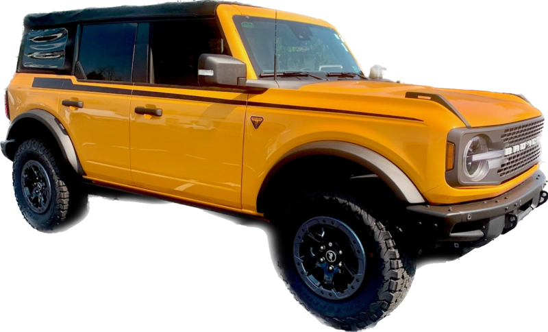 2021-up Ford Bronco Tapered Spear Side Stripe Kit