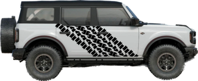 2021-up Ford Bronco Extra Large Mud Tire Graphics Kit
