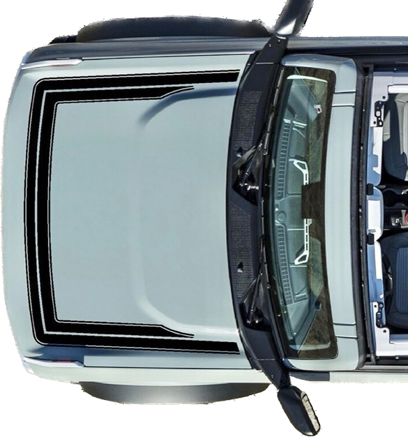 2021-up Ford Bronco Explorer #2 Style Hood Vinyl Graphics Kit