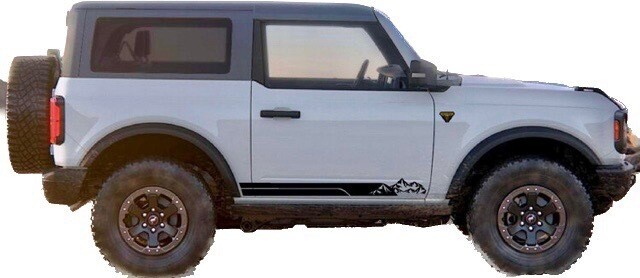 2021-up Ford Bronco Rocker Stripe Side Graphics Kit #2
