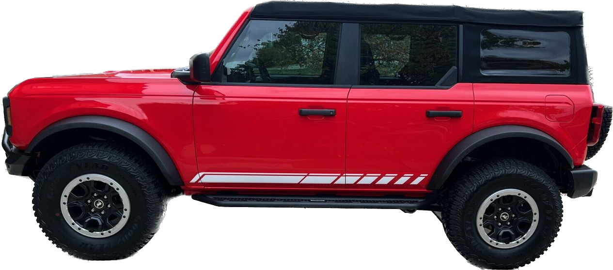 2021-up Ford Bronco Rocker Stripe Side Graphics Kit #3