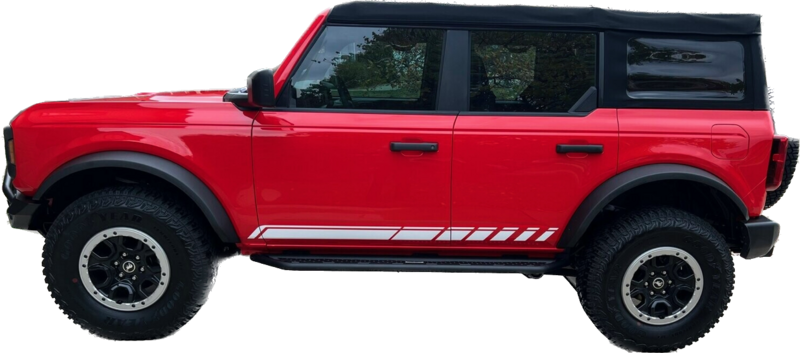 2021-up Ford Bronco Rocker Stripe Side Graphics Kit #3