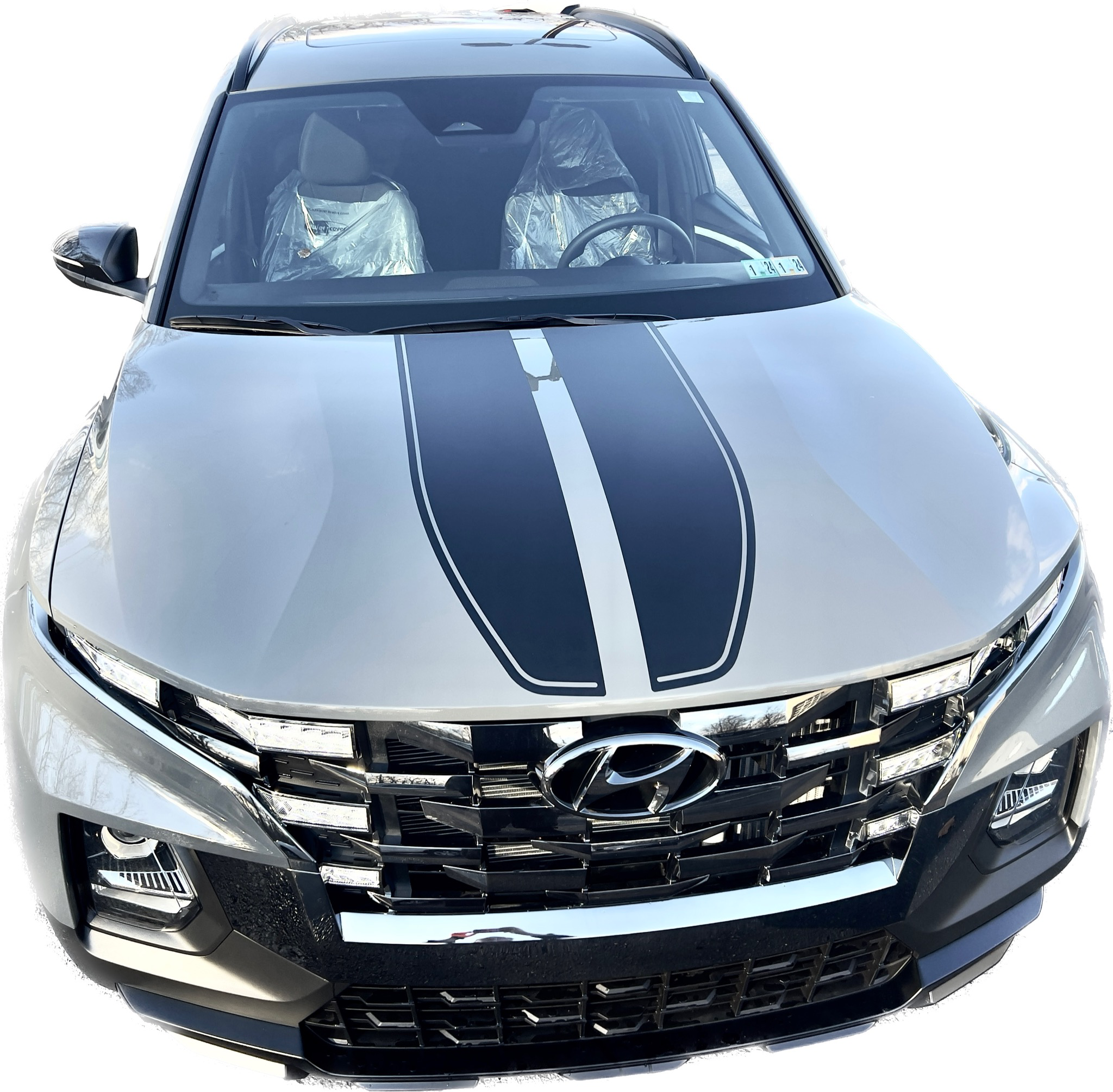 Kit graphique vinyle double rayure remise rallye Hyundai Santa Cruz 2022-up