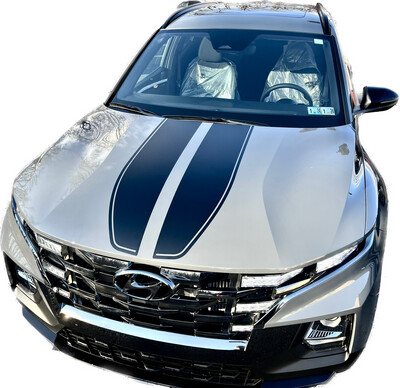 2022-up Hyundai Santa Cruz Dual Rally Stripe Hood Only Vinyl Graphics Kit