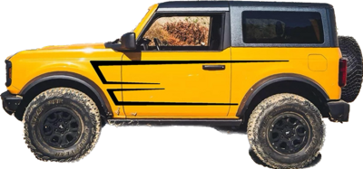 Bronco Dual Scallop Style Side Graphics Kit