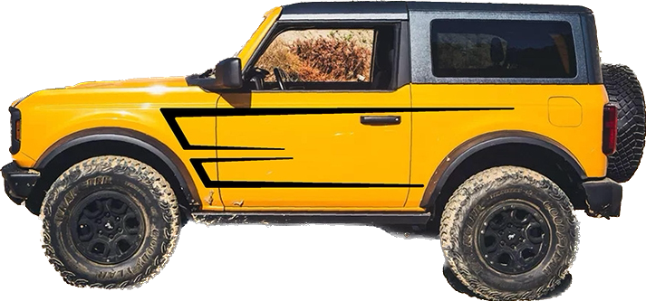 Bronco Dual Scallop Style Side Graphics Kit