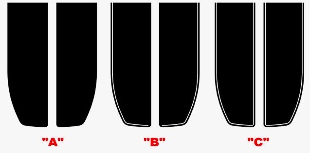 2022-up Hyundai Santa Cruz Dual Wide Rally Stripe Hood Only Vinyl Graphics Kit