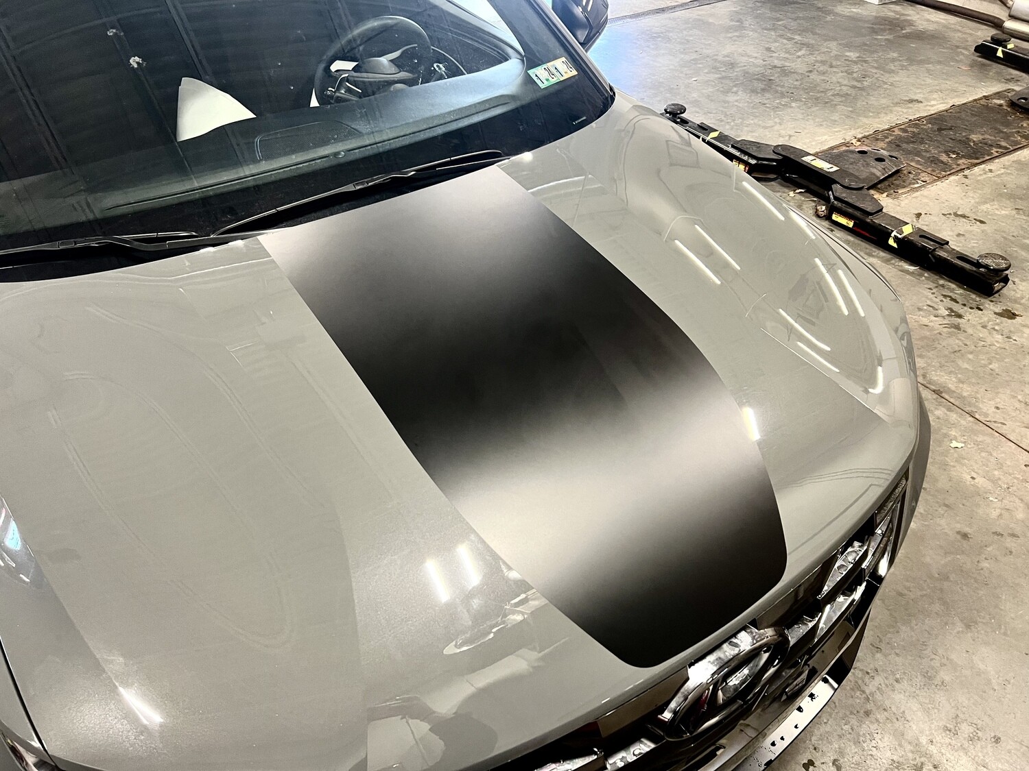 2022-up Hyundai Santa Cruz Single Rally Stripe Hood Only Vinyl Graphics Kit