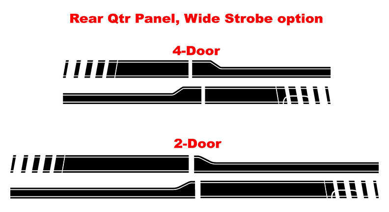 2021-up Ford Bronco Retro Special Decor Style Side/Hood Graphics Kit (Above Body Line)