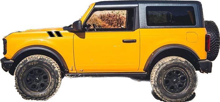 2021-up Ford Bronco Hashmark Style Front Fender Graphics