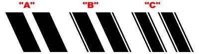 2021-up Ford Bronco Hashmark Style Front Fender Graphics