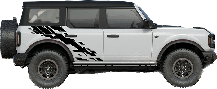 2021-up Ford Bronco Digital Mudsplash Raptor Style Graphics Kit