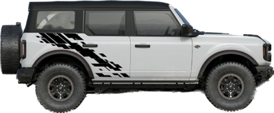 2021-up Ford Bronco Digital Mudsplash Raptor Style Graphics Kit