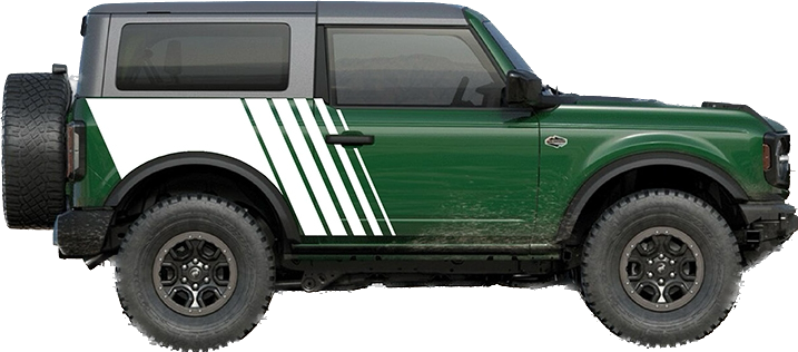 2021-up Ford Bronco Jumbo Side Strobe Style Graphics Kit