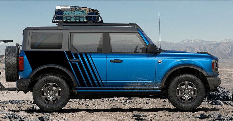 2021-up Ford Bronco Jumbo Side Strobe Style Graphics Kit