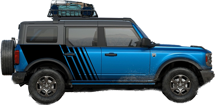 2021-up Ford Bronco Jumbo Side Strobe Style Graphics Kit