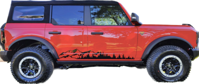 2021-up Ford Bronco Lower Body Mountain/Forest Graphics Kit