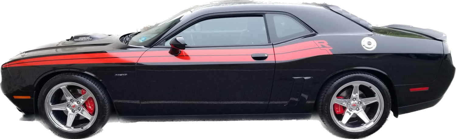 2008 - Up Dodge Challenger 71 RT Style Side Stripes