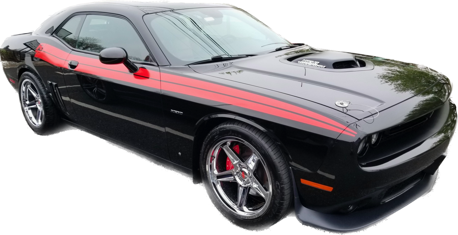 2008 - Up Dodge Challenger 71 RT Style Side Stripes