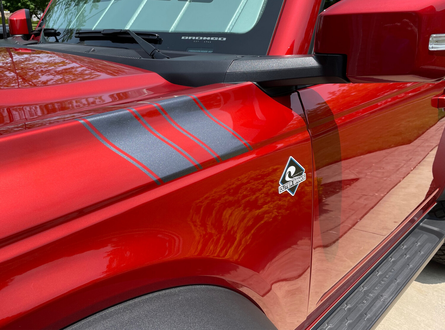 2021-up Ford Bronco Hashmark Style Front Fender Graphics