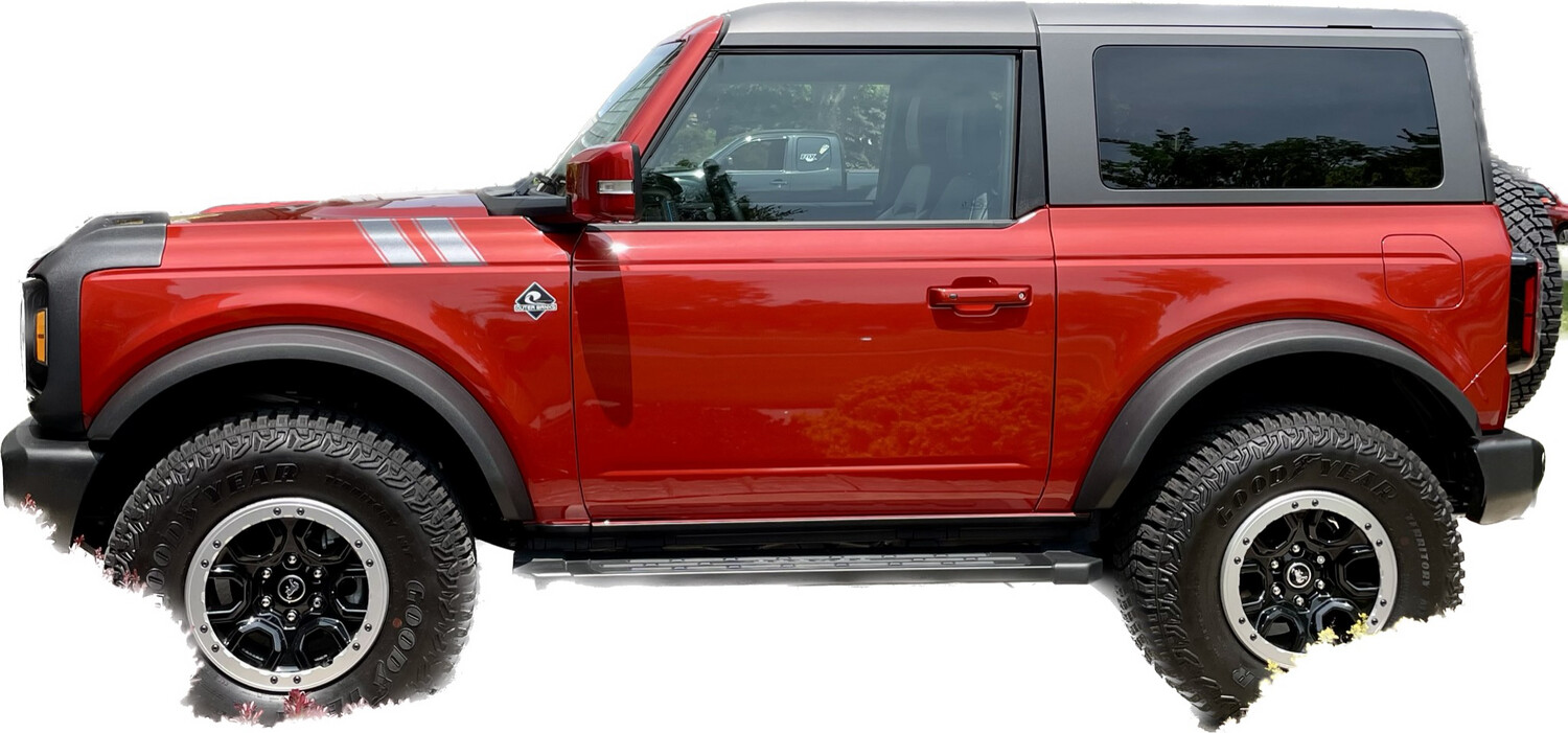 2021-up Ford Bronco Hashmark Style Front Fender Graphics