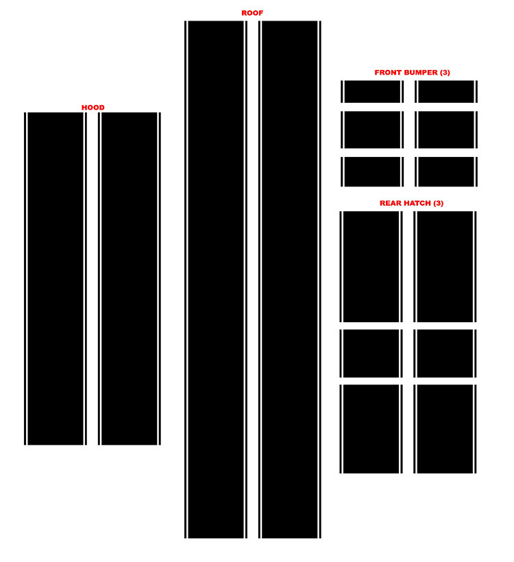 2023 DODGE HORNET Dual GLH Style Rally Stripes