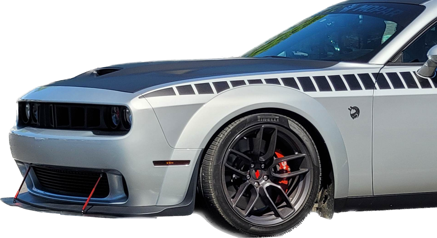 2008 - Up Dodge Challenger Gen 2 AAR Style Full Upper Strobe Stripes