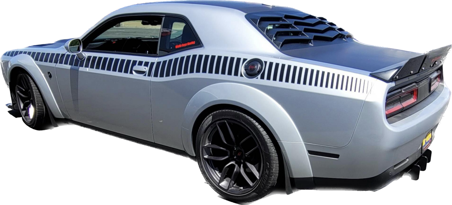 2008 - Up Dodge Challenger Gen 2 AAR Style Full Upper Strobe Stripes