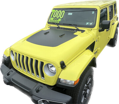 2018 - up Jeep Gladiator JT Wrangler JL JLU Hood Blackout Vinyl Graphics