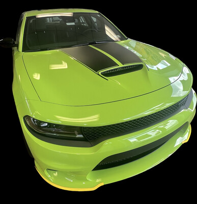 2015 - Up Dodge Charger SRT Hellcat RT GT Scat Pack Super Bee Daytona Style Hood Blackout Graphics