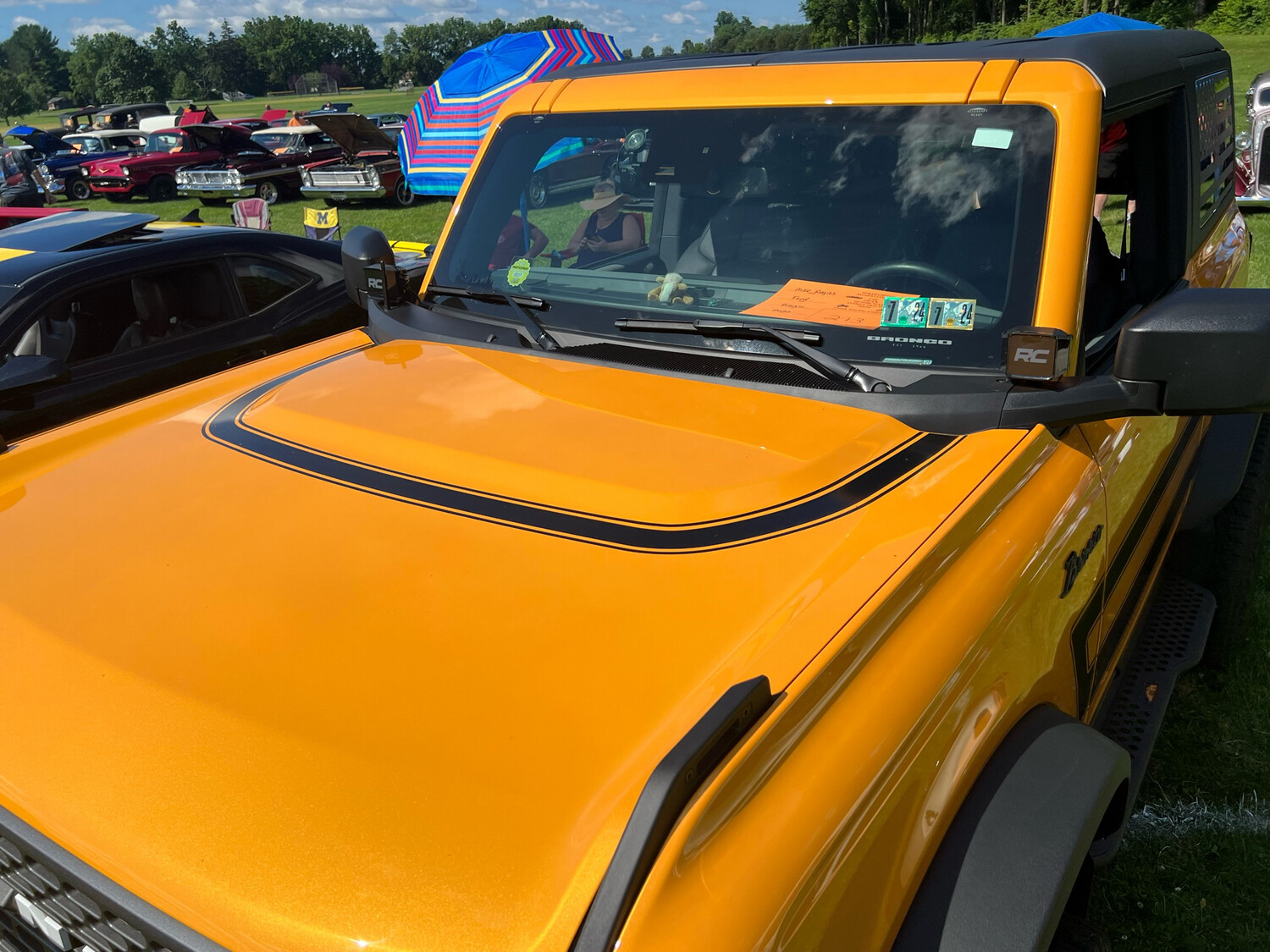 2021-up Ford Bronco Retro Explorer #1 Style Hood Bump Surround Vinyl Graphics Kit