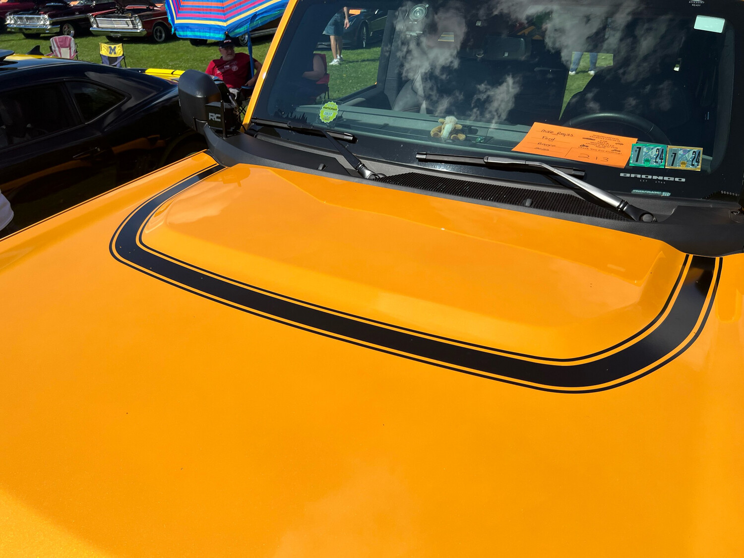 2021-up Ford Bronco Retro Explorer #1 Style Hood Bump Surround Vinyl Graphics Kit