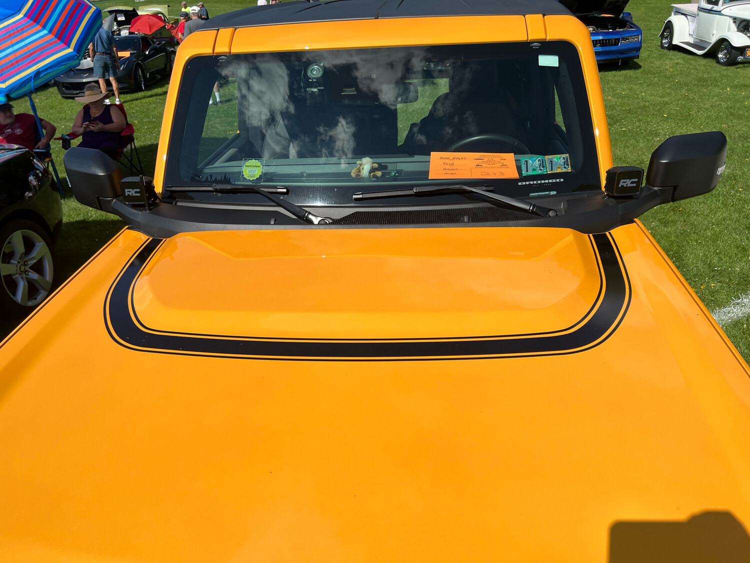 2021-up Ford Bronco Retro Explorer #1 Style Hood Bump Surround Vinyl Graphics Kit